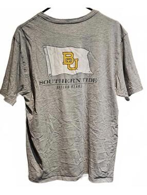 Baylor Bears Shirt Adult L White Southern Tide Short Sleeve Pocket Tee Mens